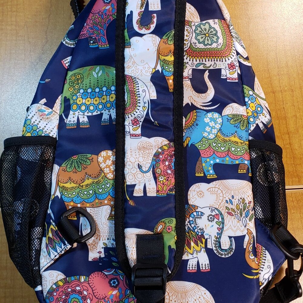 Mosiso Sling Crossbody Bag, Cute Elephant Print - Picture 3 of 13